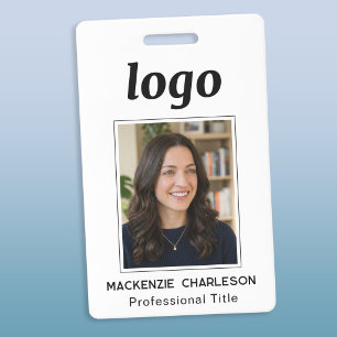 Badge Nom professionnel propre avec photo d'identité