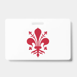 Badge nominatif avec drapeau de Florence