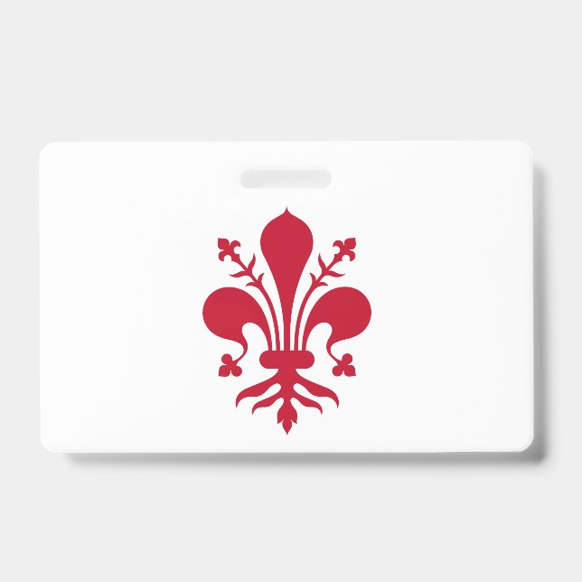 Badge nominatif avec drapeau de Florence (Avant)
