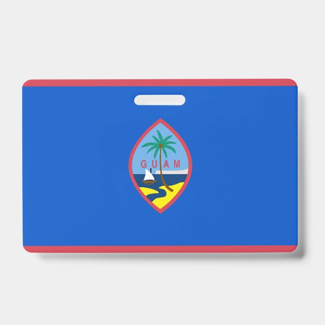 Badge nominatif avec drapeau de Guam, États-Unis (Avant)