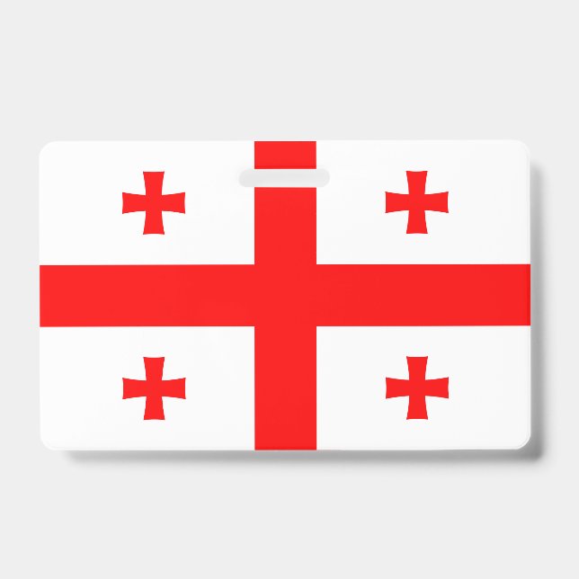 Badge nominatif avec drapeau de la Géorgie (Avant)