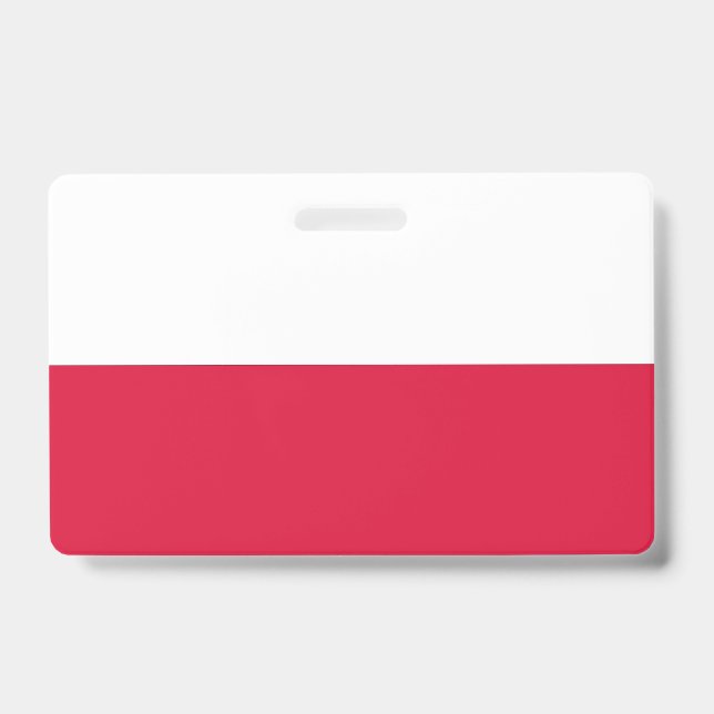 Badge nominatif avec drapeau de la Pologne (Avant)