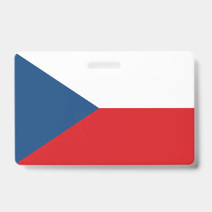 Badge nominatif avec drapeau de la Tchéquie