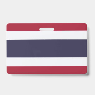 Badge nominatif avec drapeau de la Thaïlande