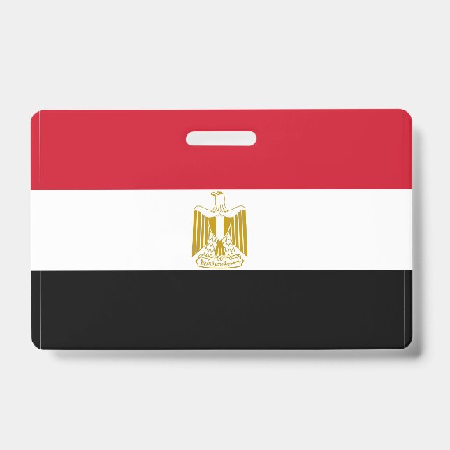 Badge nominatif avec drapeau de l'Égypte (Avant)