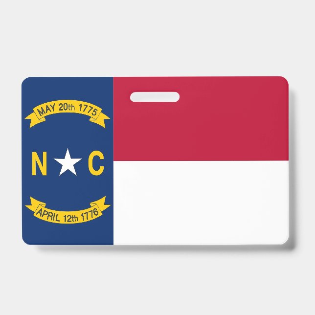 Badge nominatif avec drapeau de l'État de Caroline (Avant)