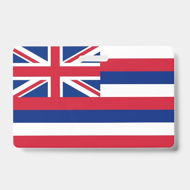 Badge nominatif avec drapeau de l'État d'Hawaï, Ét (Avant)