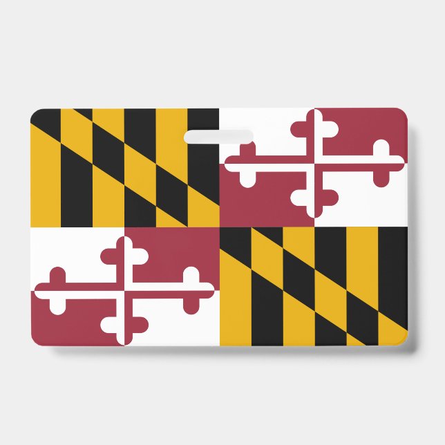 Badge nominatif avec drapeau de l'État du Maryland (Avant)