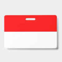 Badge nominatif avec drapeau de l'Indonésie