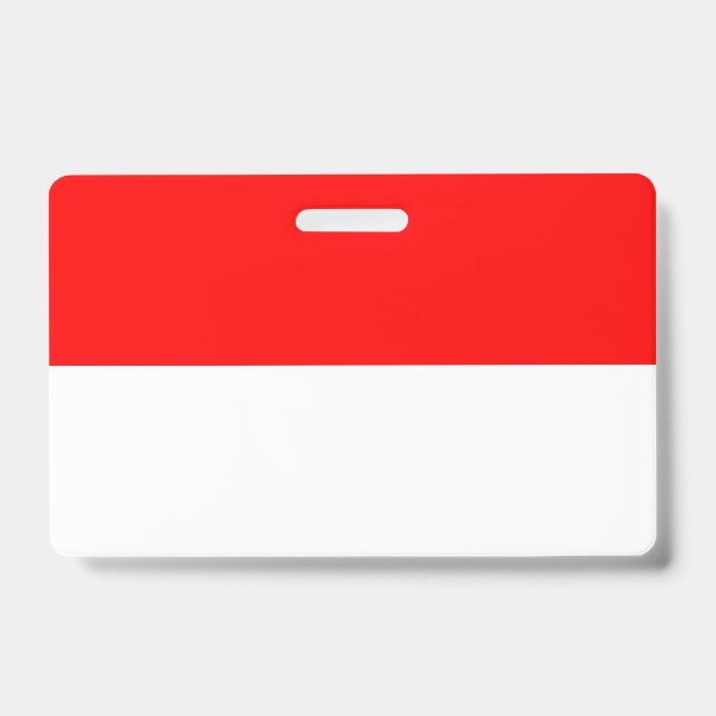 Badge nominatif avec drapeau de l'Indonésie (Avant)