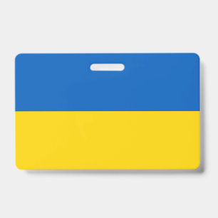 Badge nominatif avec drapeau de l'Ukraine