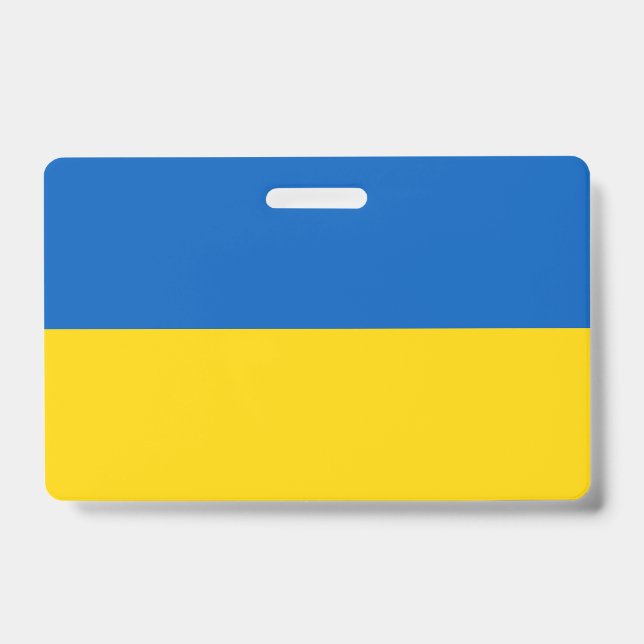 Badge nominatif avec drapeau de l'Ukraine (Avant)
