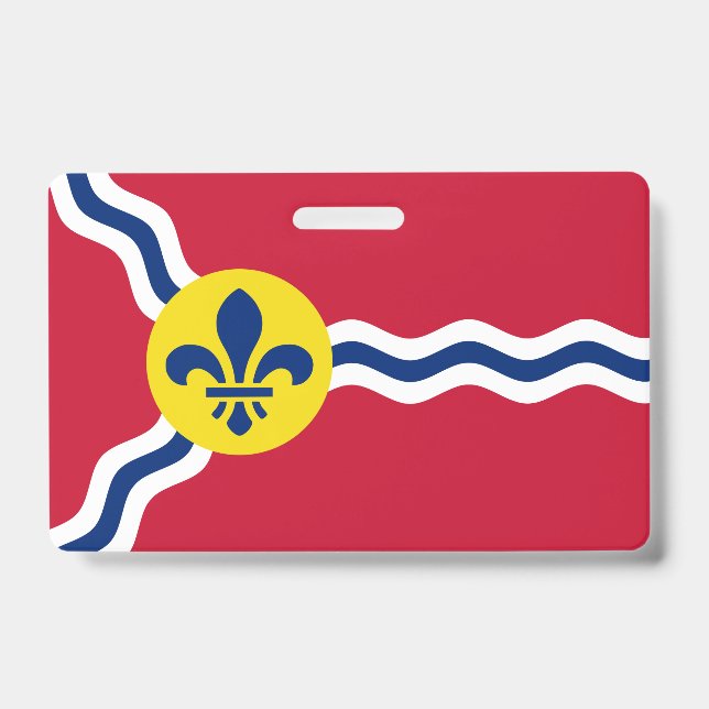 Badge nominatif avec drapeau de Saint-Louis (Avant)