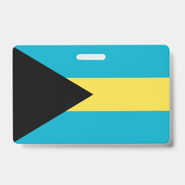 Badge nominatif avec drapeau des Bahamas (Avant)