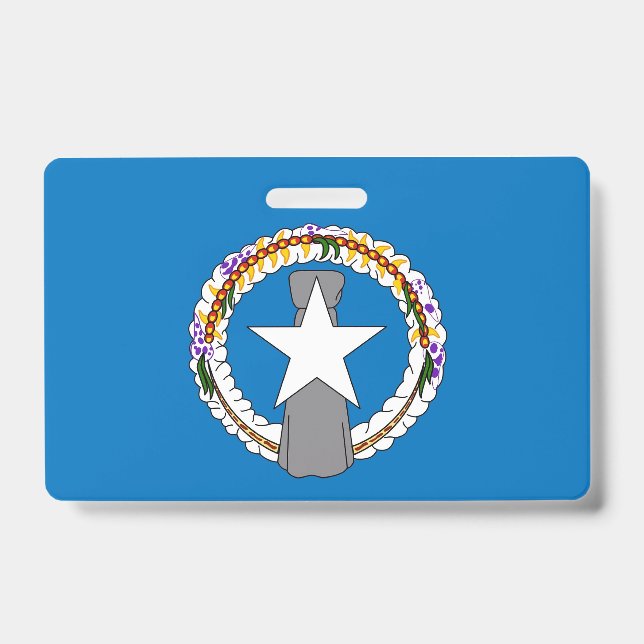 Badge nominatif avec drapeau des Îles Mariannes du (Avant)