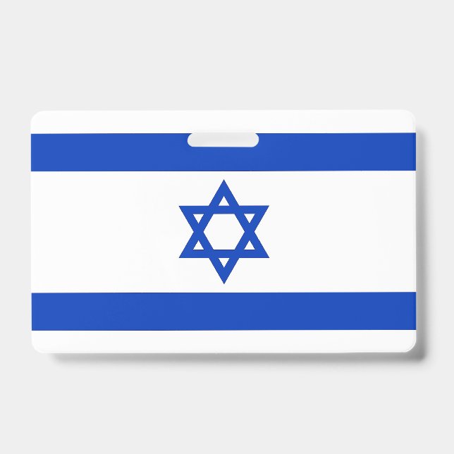 Badge nominatif avec drapeau d'Israël (Avant)