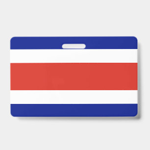 Badge nominatif avec drapeau du Costa Rica