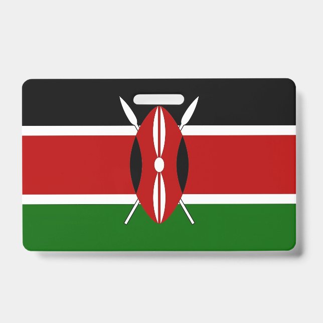 Badge nominatif avec drapeau du Kenya (Avant)