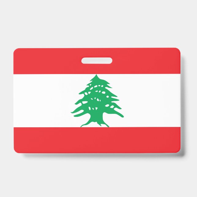 Badge nominatif avec drapeau du Liban (Avant)