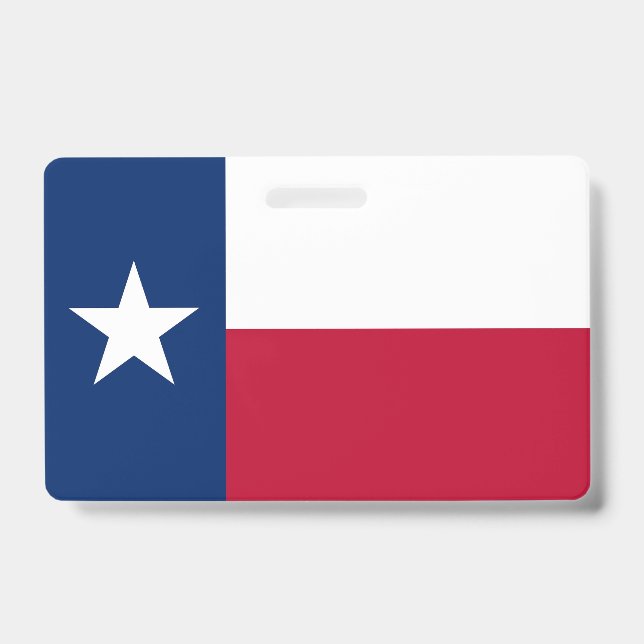 Badge nominatif avec drapeau du Texas, États-Unis (Avant)