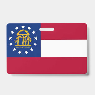 Badge nominatif avec le drapeau de l'État de Géorg
