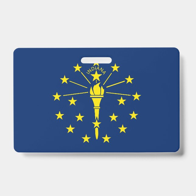 Badge nominatif avec le drapeau de l'État de l'Ind (Avant)