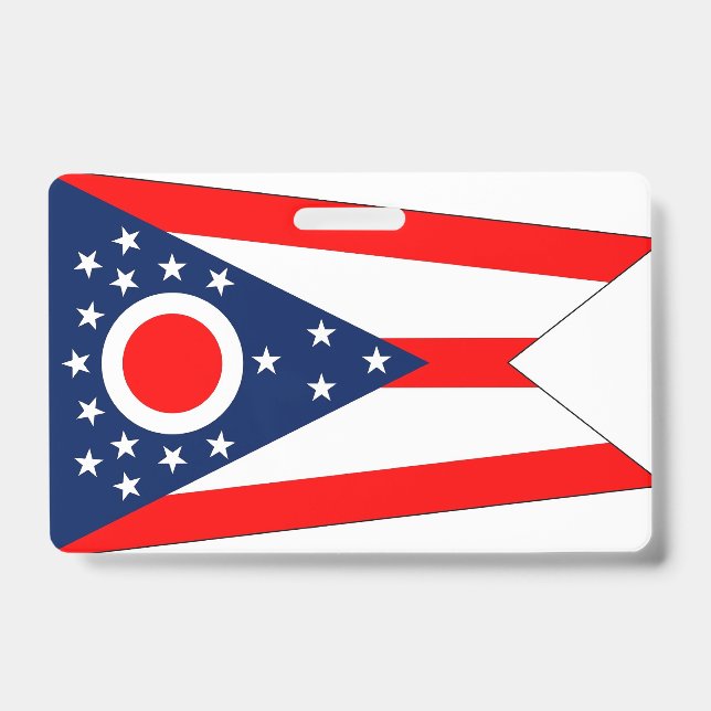 Badge nominatif avec le drapeau de l'État de l'Ohi (Avant)