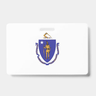 Badge nominatif avec le drapeau de l'État du Massa