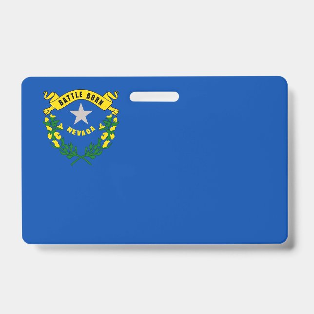 Badge nominatif avec le drapeau de l'État du Nevad (Avant)