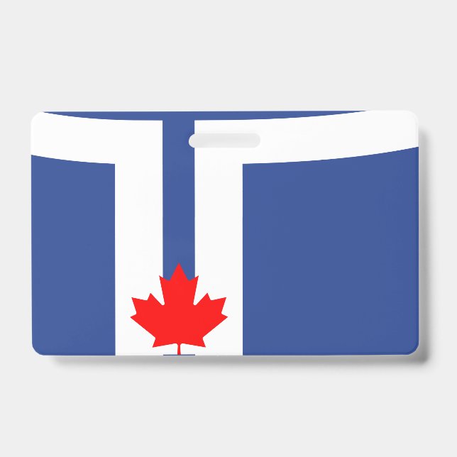 Badge nominatif avec le drapeau de Toronto, Canada (Avant)