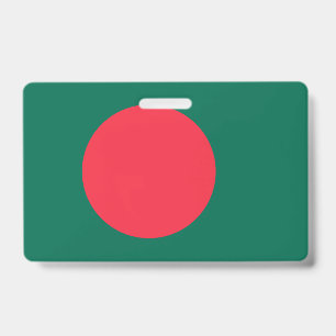 Badge nominatif avec le drapeau du Bangladesh