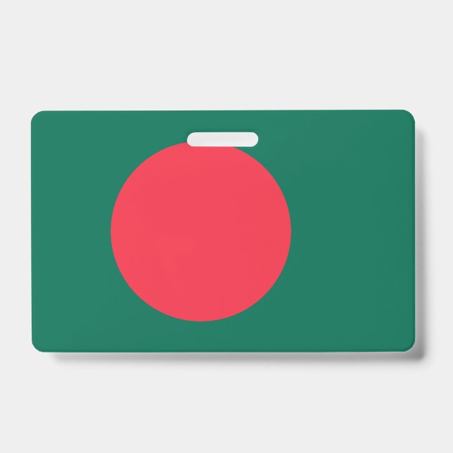 Badge nominatif avec le drapeau du Bangladesh (Avant)