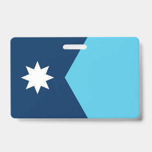 Badge nominatif avec le drapeau du Minnesota, État