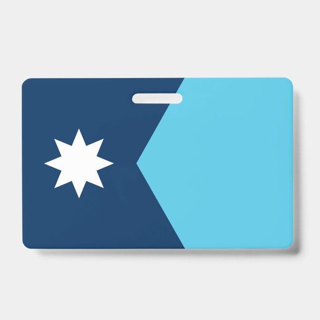 Badge nominatif avec le drapeau du Minnesota, État (Avant)