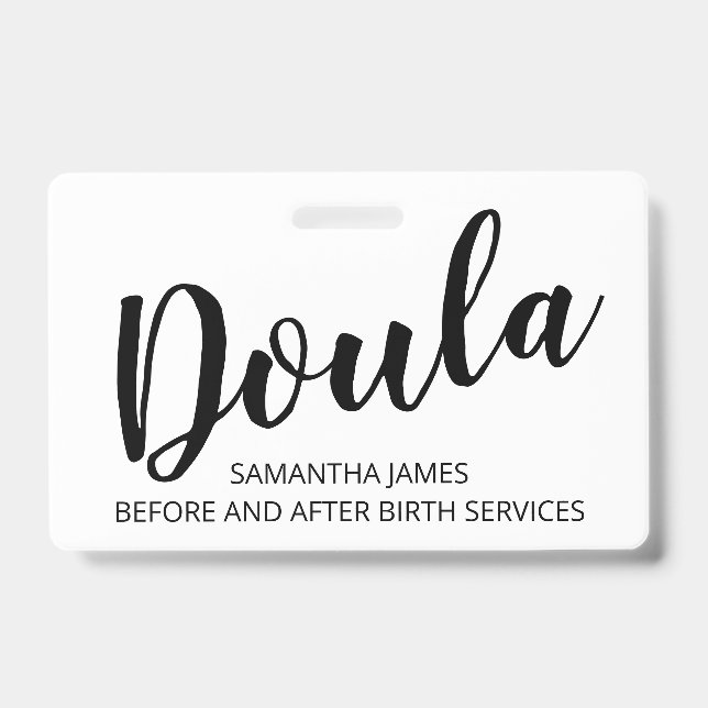 Badge nominatif de services de doula à la naissanc (Avant)