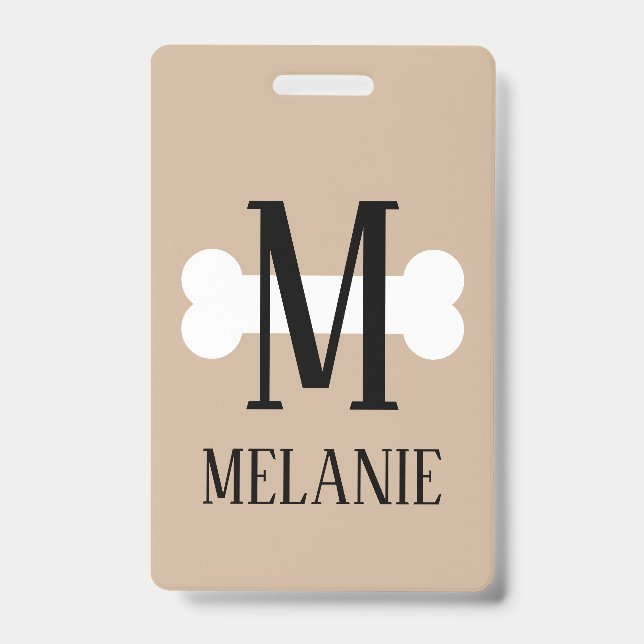 Badge nominatif de services de soins pour animaux  (Avant)