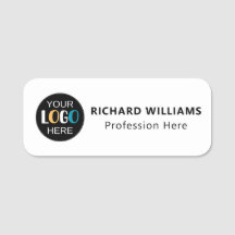 Badge nominatif d'employé d'entreprise avec logo p