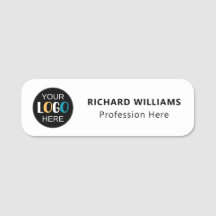 Badge nominatif d'employé d'entreprise avec logo p