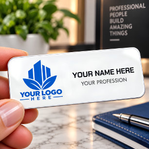 Badge nominatif d'équipe à logo personnalisé magné