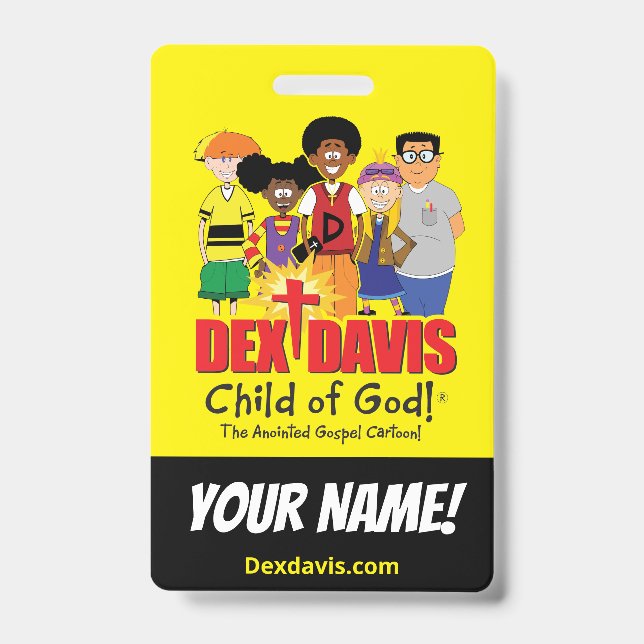 Badge nominatif "Dex n' Them" (recto-verso) (Avant)