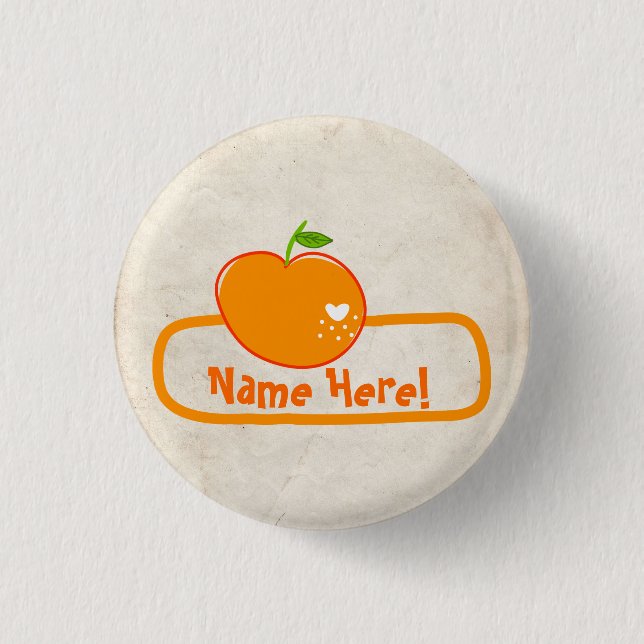 Badge nominatif d'orange de PaperFruit (Devant)