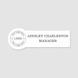 Badge nominatif magnétique employé avec logo perso