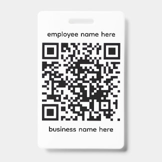 Badge nominatif QR