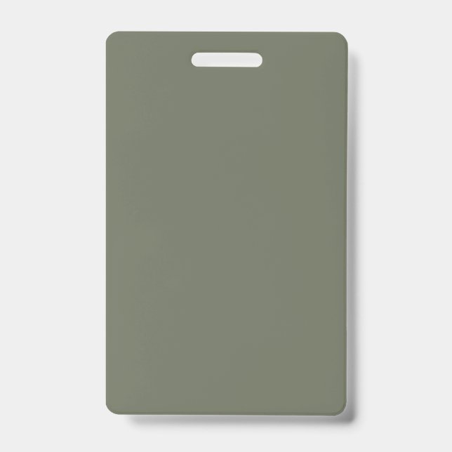 Badge nominatif vertical vert mousse (Avant)