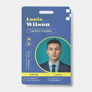 Badge Noms et codes-barres personnalisables pour le pers
