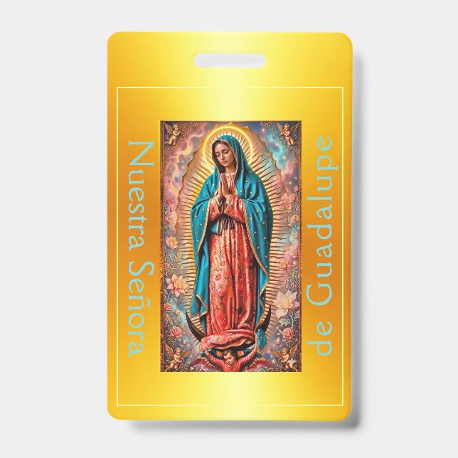 Badge Notre-Dame de Guadalupe or (Arrière)