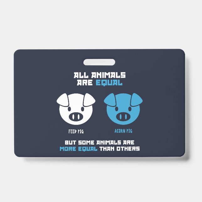 Badge Nourrir le cochon, gland  (Avant)