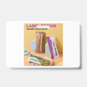Badge Nourriture saine Snack Un beau design de logo sur