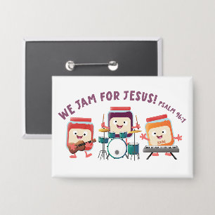 Badge Nous jouons de la musique pour Jésus, verset bibli