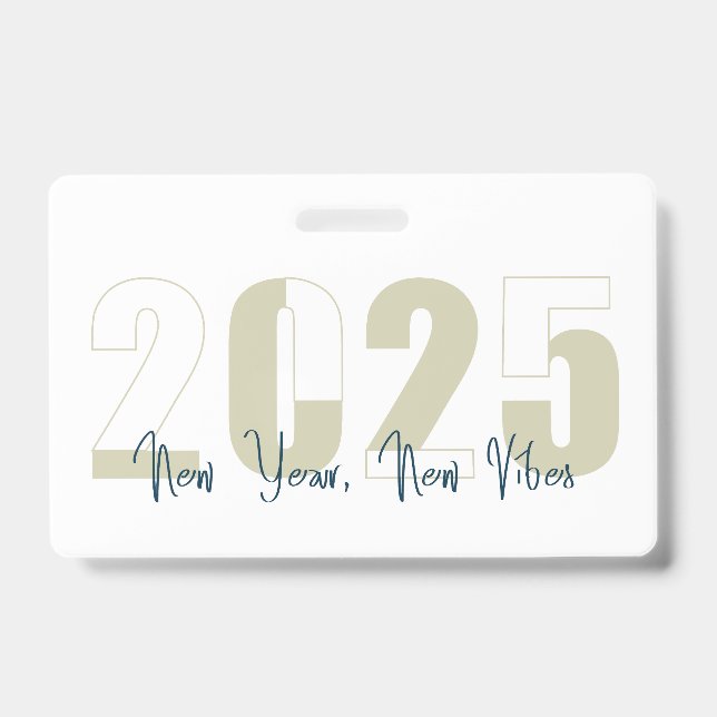 Badge Nouvelle Année, Nouvelle Vibration (Avant)